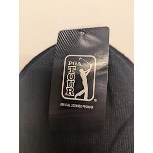 PGA NEW Black Fisherman Beanie Hat Knit Hat Unisex One Size Fits Ribbed Folding